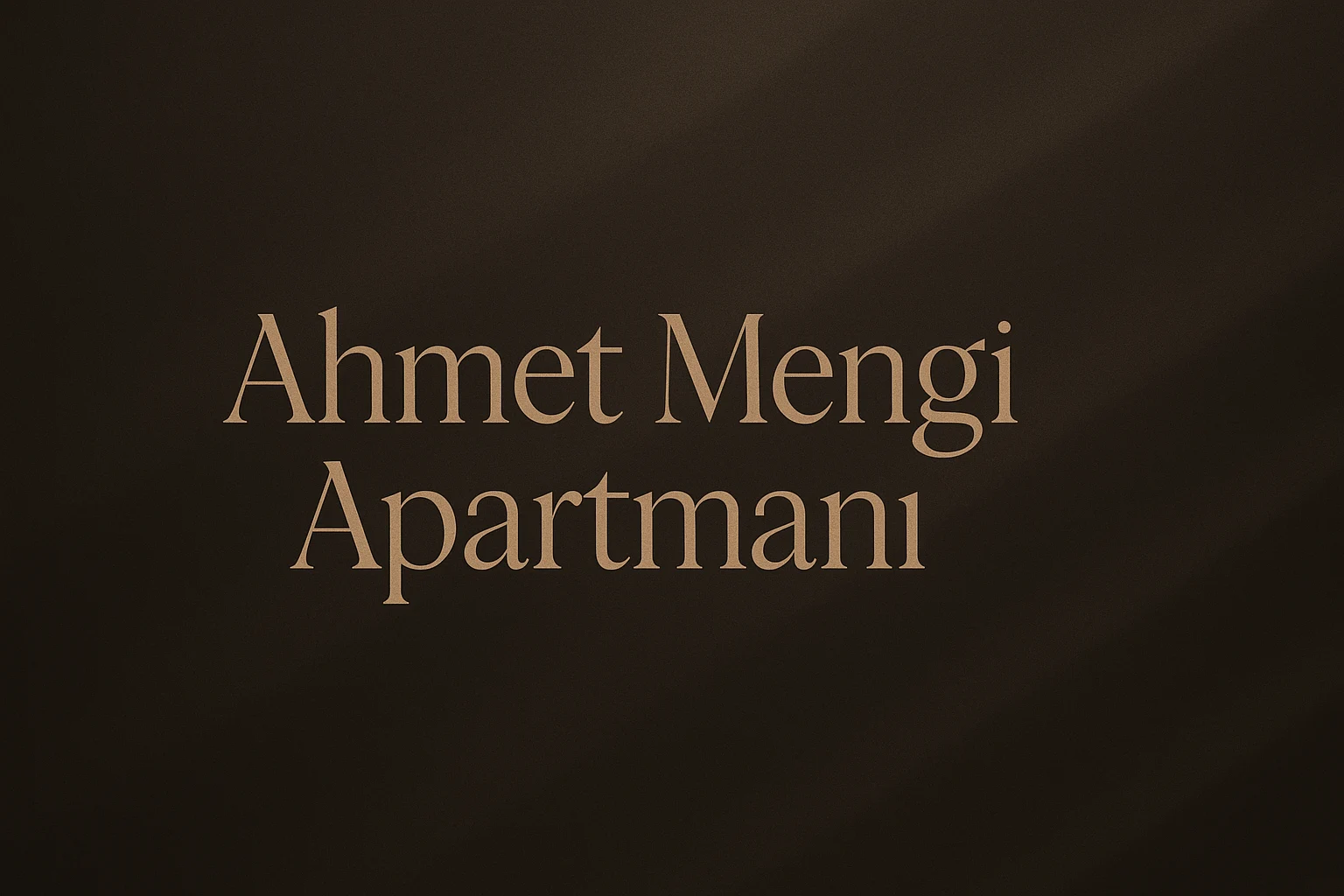 Ahmet Mengi Apartmanı proje kapağı