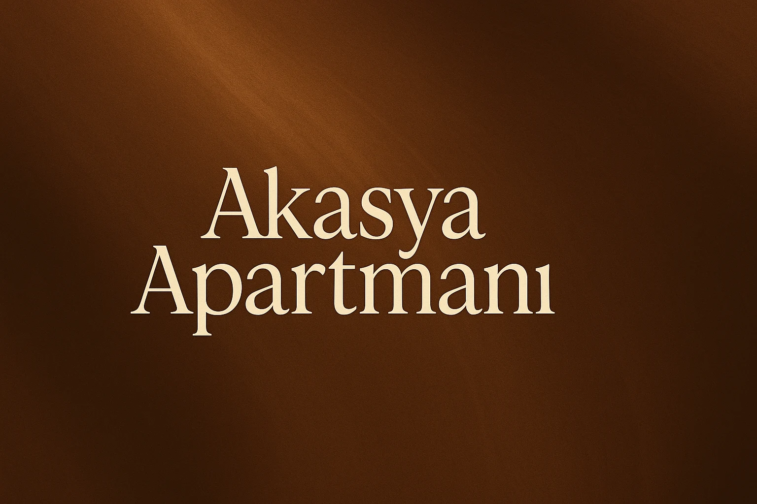 Akasya Apartmanı proje kapağı