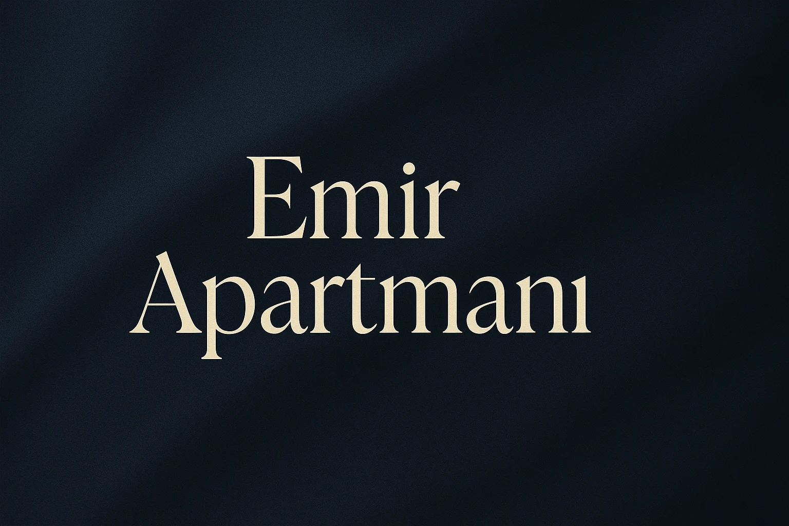Emir Apartmanı proje kapağı