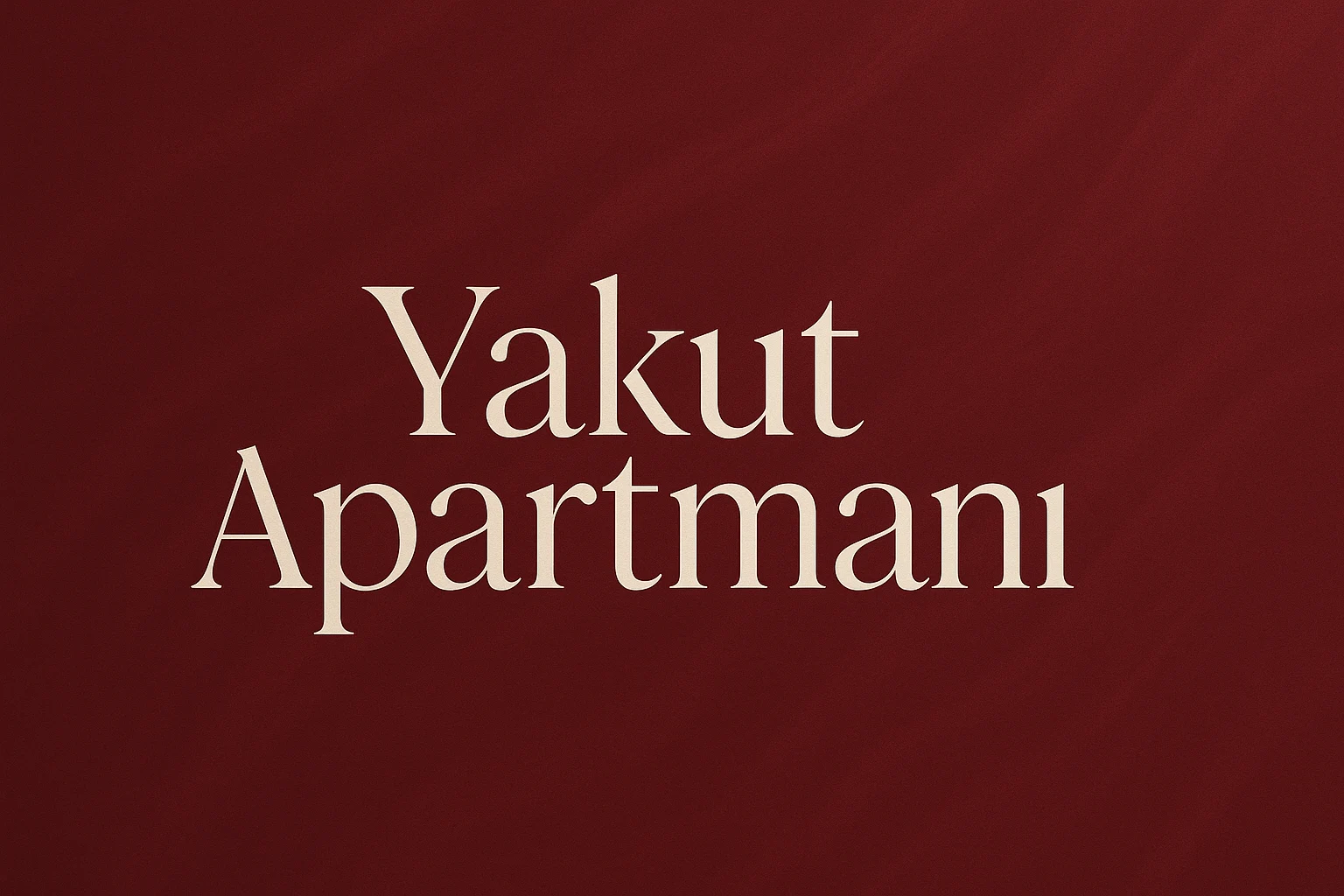 Yakut Apartmanı proje kapağı